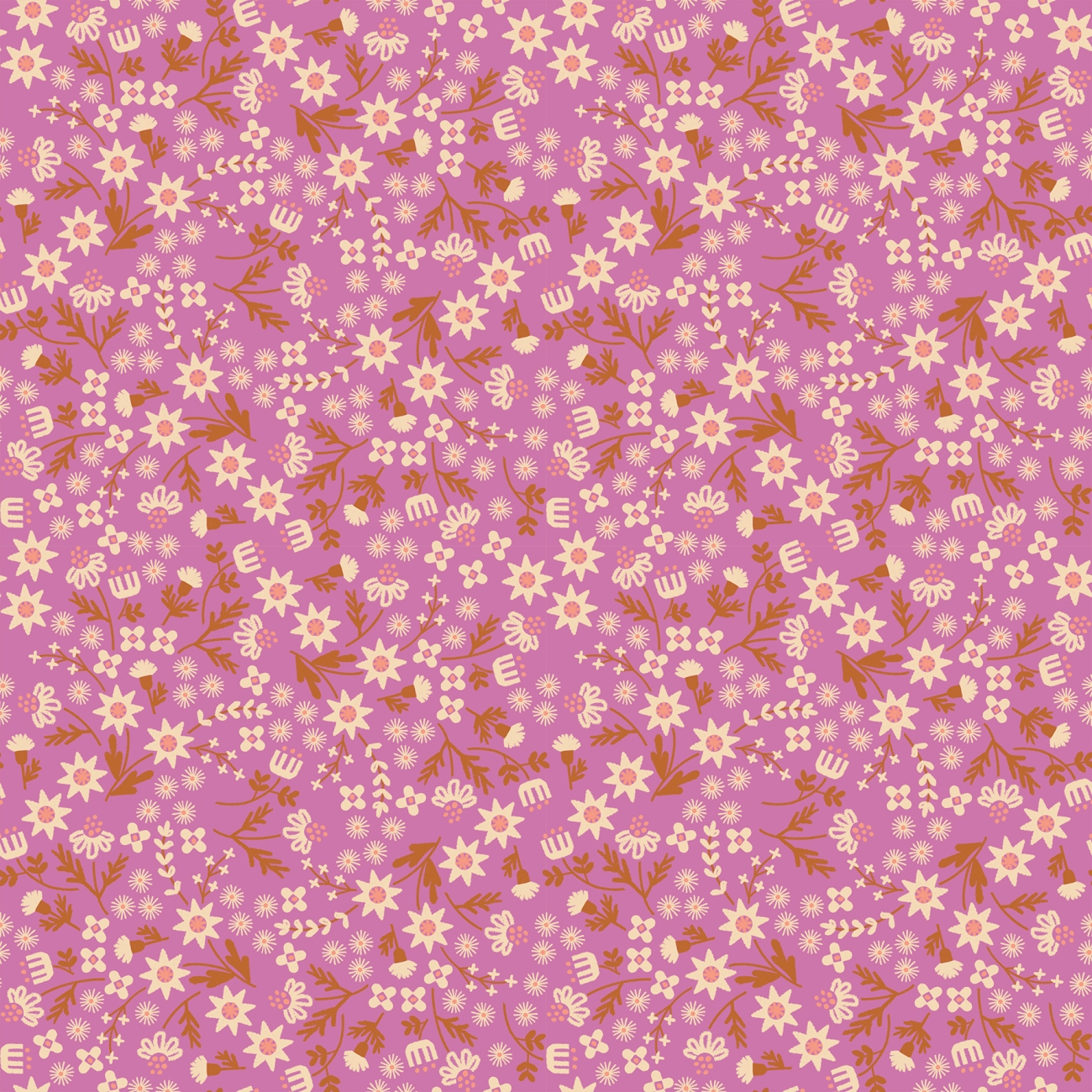 Baumwolle Patchwork - Ruby Star Society - Favorite Flowers - Inflorescence Heliotrope